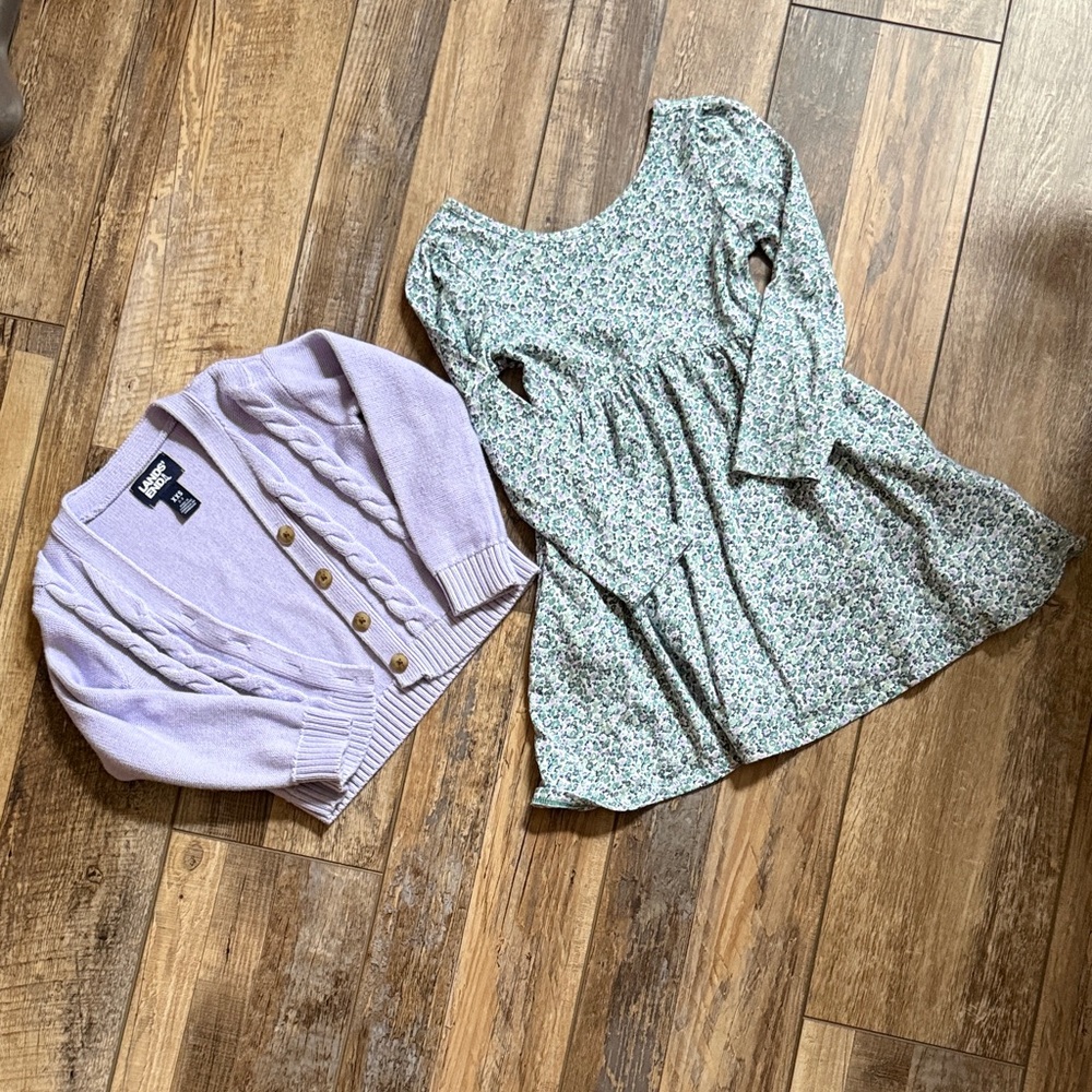 Lands' End Lavender Cardigan